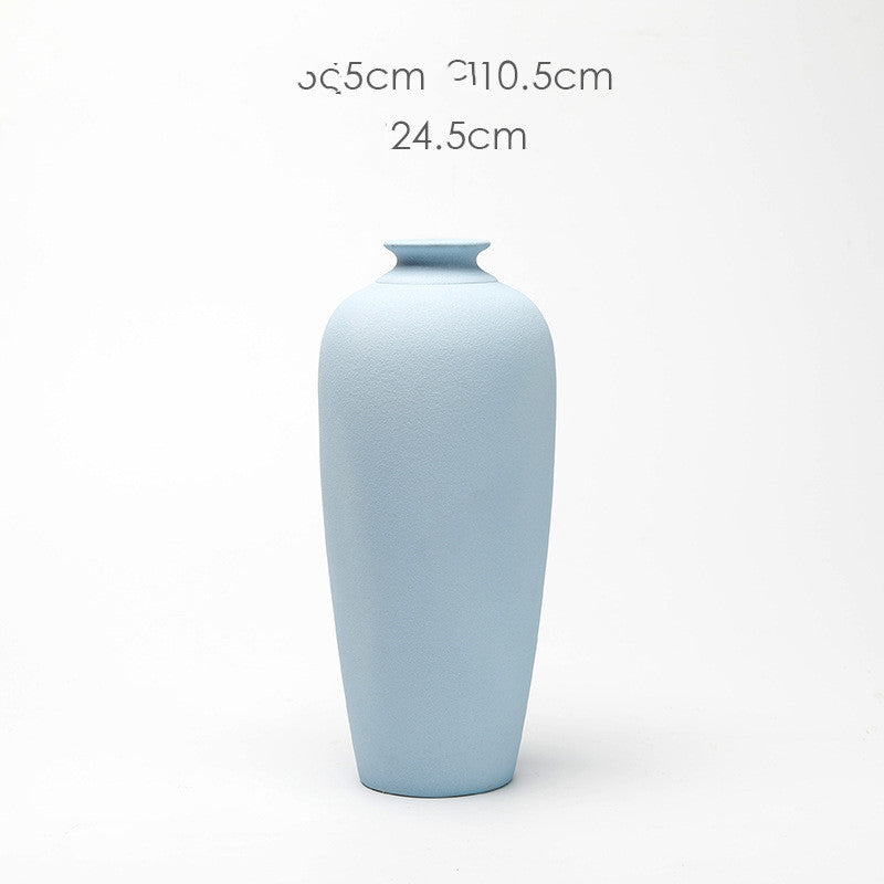 Ceramic Vase Creative Living Room Dried Flowers Flower Arrangement Floral Decorations - Grand Goldman