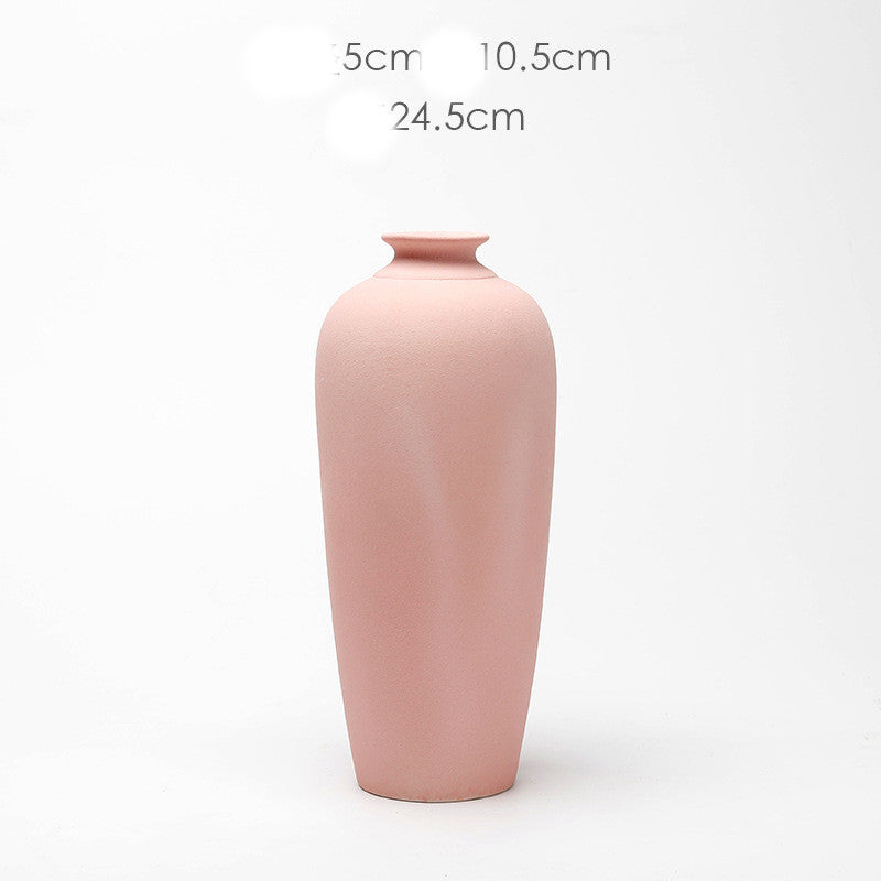 Ceramic Vase Creative Living Room Dried Flowers Flower Arrangement Floral Decorations - Grand Goldman