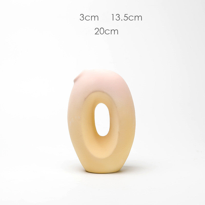 Ceramic Vase Creative Living Room Dried Flowers Flower Arrangement Floral Decorations - Grand Goldman