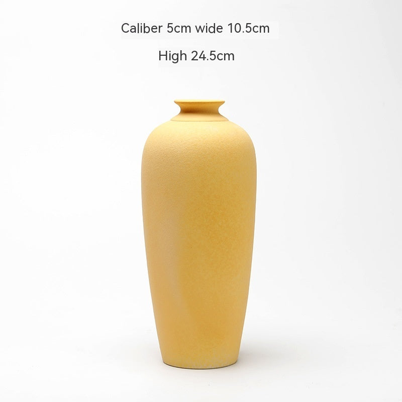 Ceramic Vase Creative Living Room Dried Flowers Flower Arrangement Floral Decorations - Grand Goldman