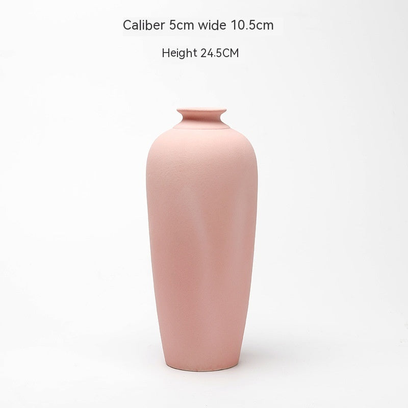 Ceramic Vase Creative Living Room Dried Flowers Flower Arrangement Floral Decorations - Grand Goldman