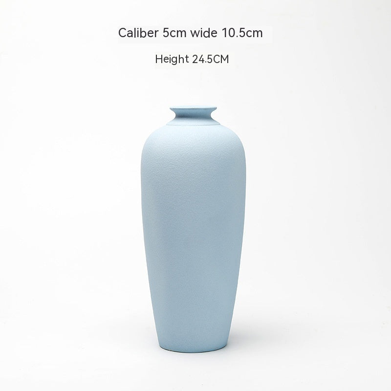 Ceramic Vase Creative Living Room Dried Flowers Flower Arrangement Floral Decorations - Grand Goldman