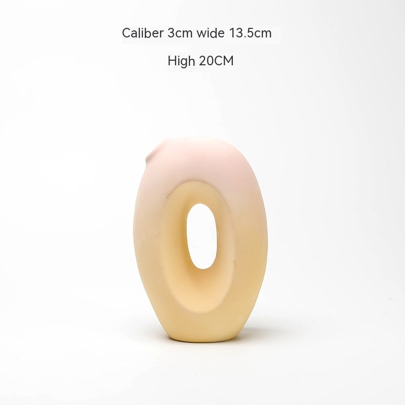 Ceramic Vase Creative Living Room Dried Flowers Flower Arrangement Floral Decorations - Grand Goldman