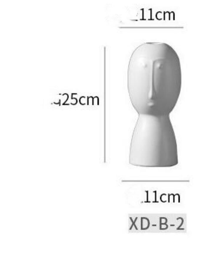 Ceramic Vase Decoration Dried Flower Art Face Flower - Grand Goldman