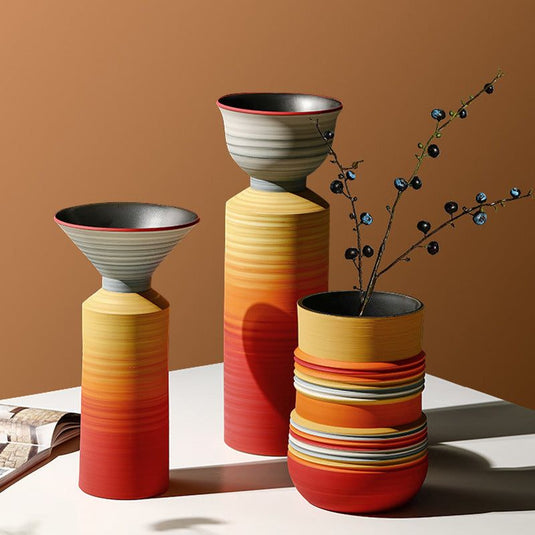 Ceramic Vase Decoration Dried Flowers Flower Arrangement Ideas - Grand Goldman