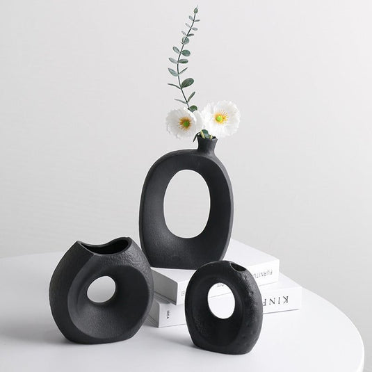 Ceramic Vase Dry Flower Arrangement Ornaments - Grand Goldman