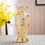 Ceramic Vase Electroplating Gold European Style Home Living Room Decoration - Grand Goldman