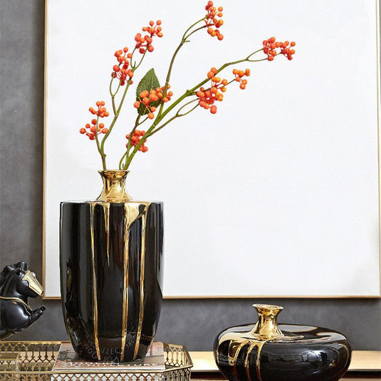 Ceramic Vase Flower Arrangement And Dried Flower Ornaments - Grand Goldman