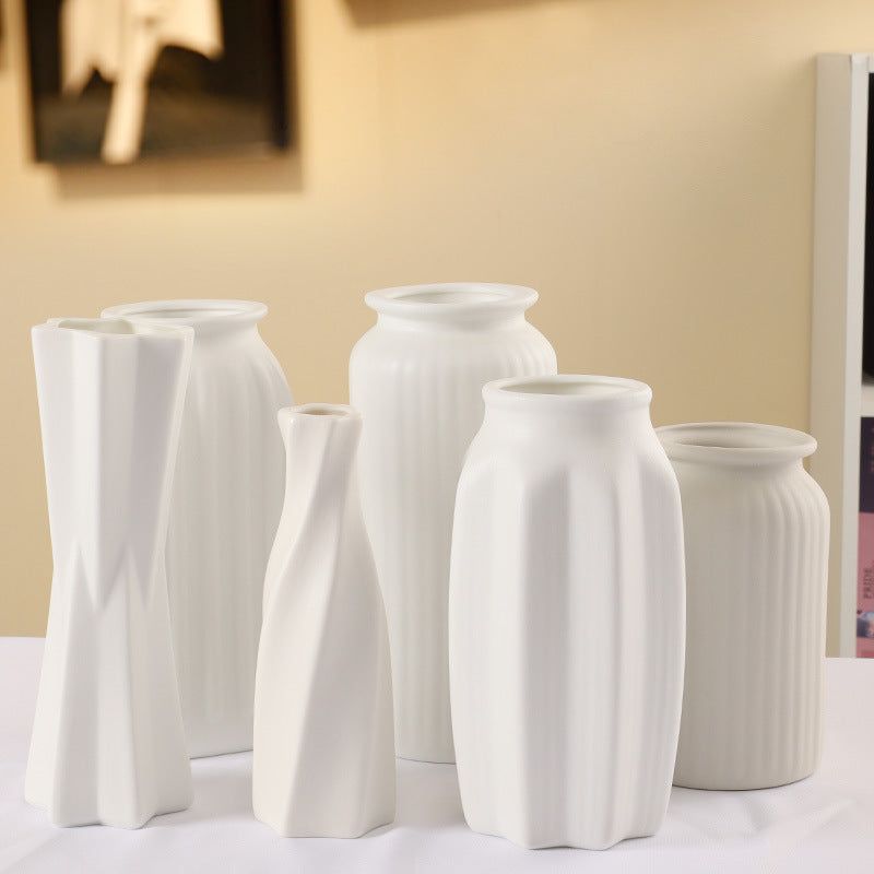 Ceramic Vase Frosted Particle Ceramic Dried Flower Vase Wholesale Living Room Decorative Flower Arrangement Ornaments - Grand Goldman