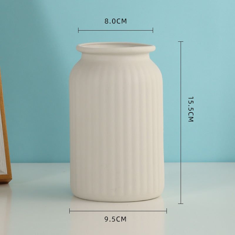 Ceramic Vase Frosted Particle Ceramic Dried Flower Vase Wholesale Living Room Decorative Flower Arrangement Ornaments - Grand Goldman