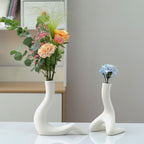 Ceramic Vase Minimalist Human Flower Arrangement - Grand Goldman
