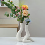 Ceramic Vase Minimalist Human Flower Arrangement - Grand Goldman