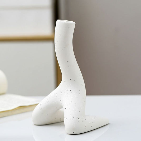 Ceramic Vase Minimalist Human Flower Arrangement - Grand Goldman