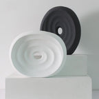 Ceramic Vase Threaded Ceramic Ornaments Frosted Black And White Home Sample Room Decoration Flower - Grand Goldman