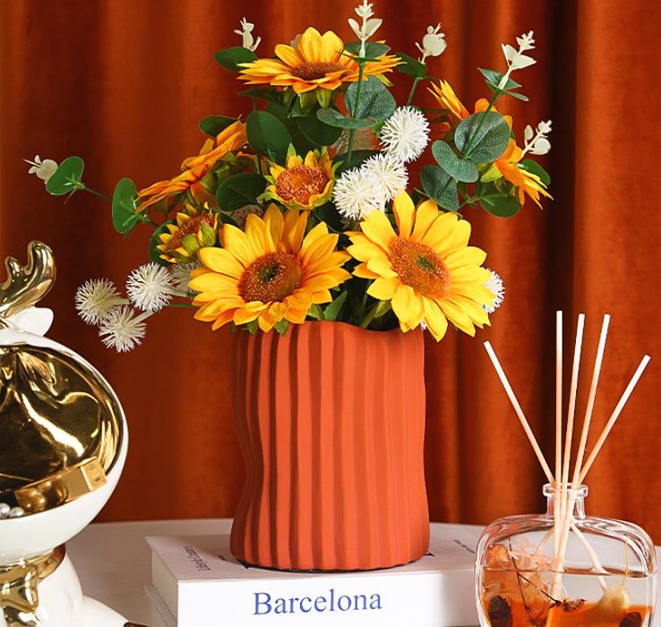 Ceramic Vases Decorate Living Room Flower Arrangement - Grand Goldman