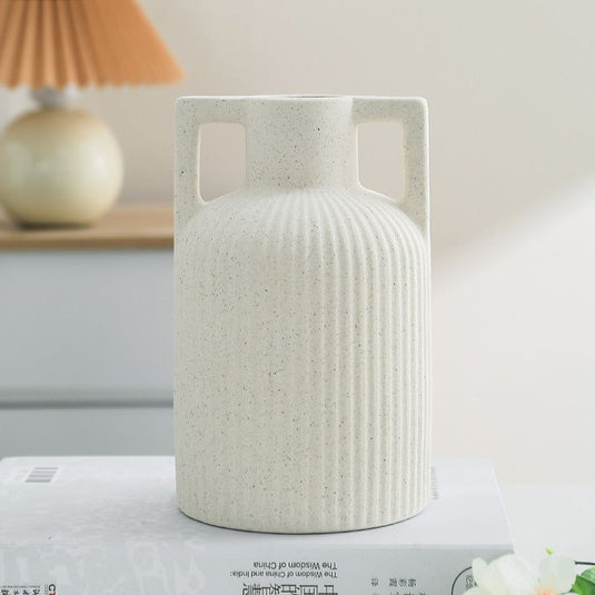 Ceramic White Dry Flower Vase - Grand Goldman