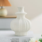 Ceramic White Dry Flower Vase - Grand Goldman