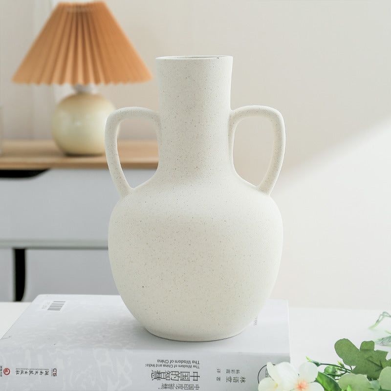 Ceramic White Dry Flower Vase - Grand Goldman