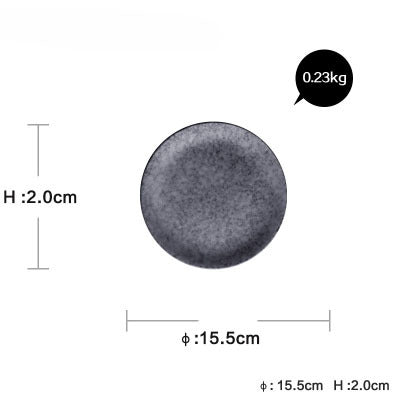 Ceramic dinner plate round creative breakfast plate - Grand Goldman