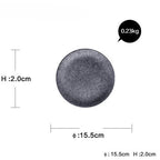 Ceramic dinner plate round creative breakfast plate - Grand Goldman