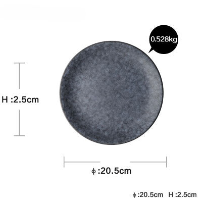 Ceramic dinner plate round creative breakfast plate - Grand Goldman