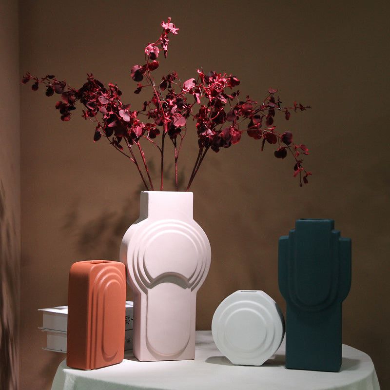 Ceramic vase flower pot flower ornament large size - Grand Goldman