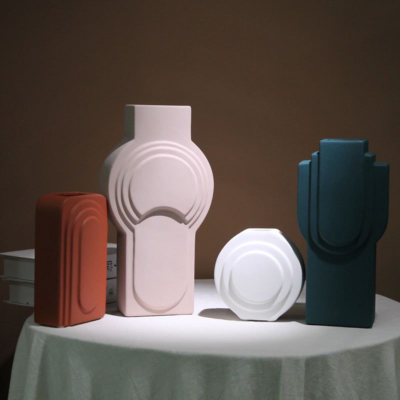 Ceramic vase flower pot flower ornament large size - Grand Goldman