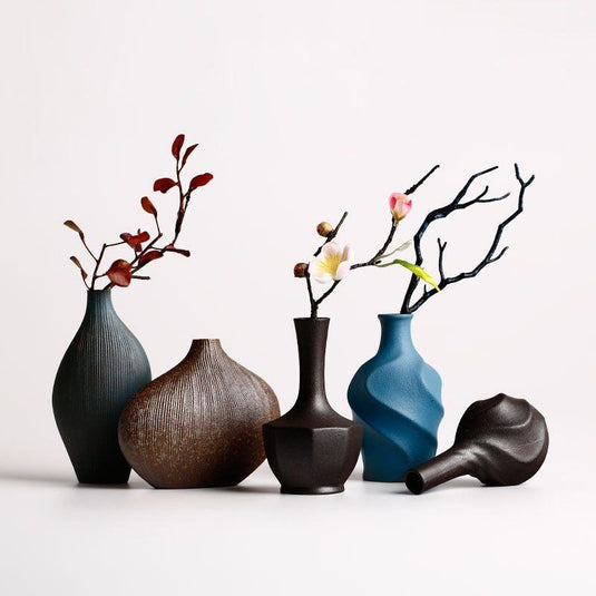 Ceramic vase simulating dry flower vase - Grand Goldman