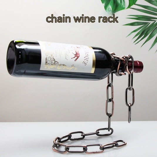 Chain Wine Rack Steel Wire Wine Rack Ornaments - Grand Goldman