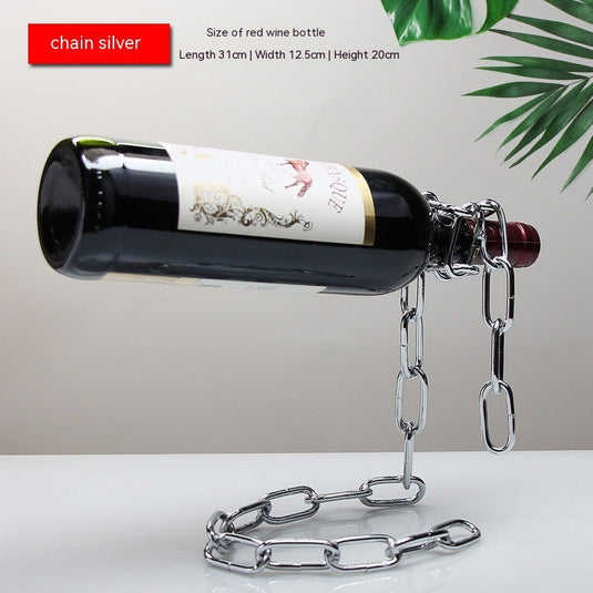 Chain Wine Rack Steel Wire Wine Rack Ornaments - Grand Goldman