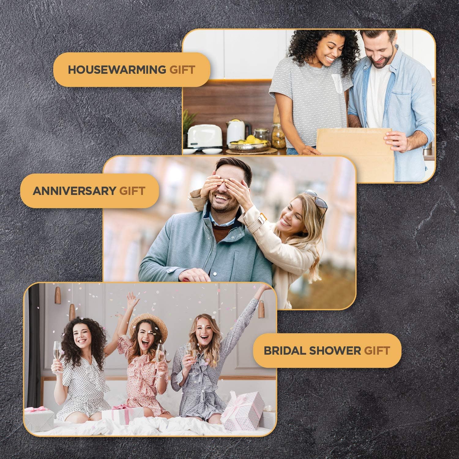 Charcuterie Board - Bamboo Cheese Board and Charcuterie Gift Set - Wedding Gifts for Couples 2024, Housewarming Gifts New Home, Birthday for Women Who Have Everything, Kitchen Gadgets - Grand Goldman