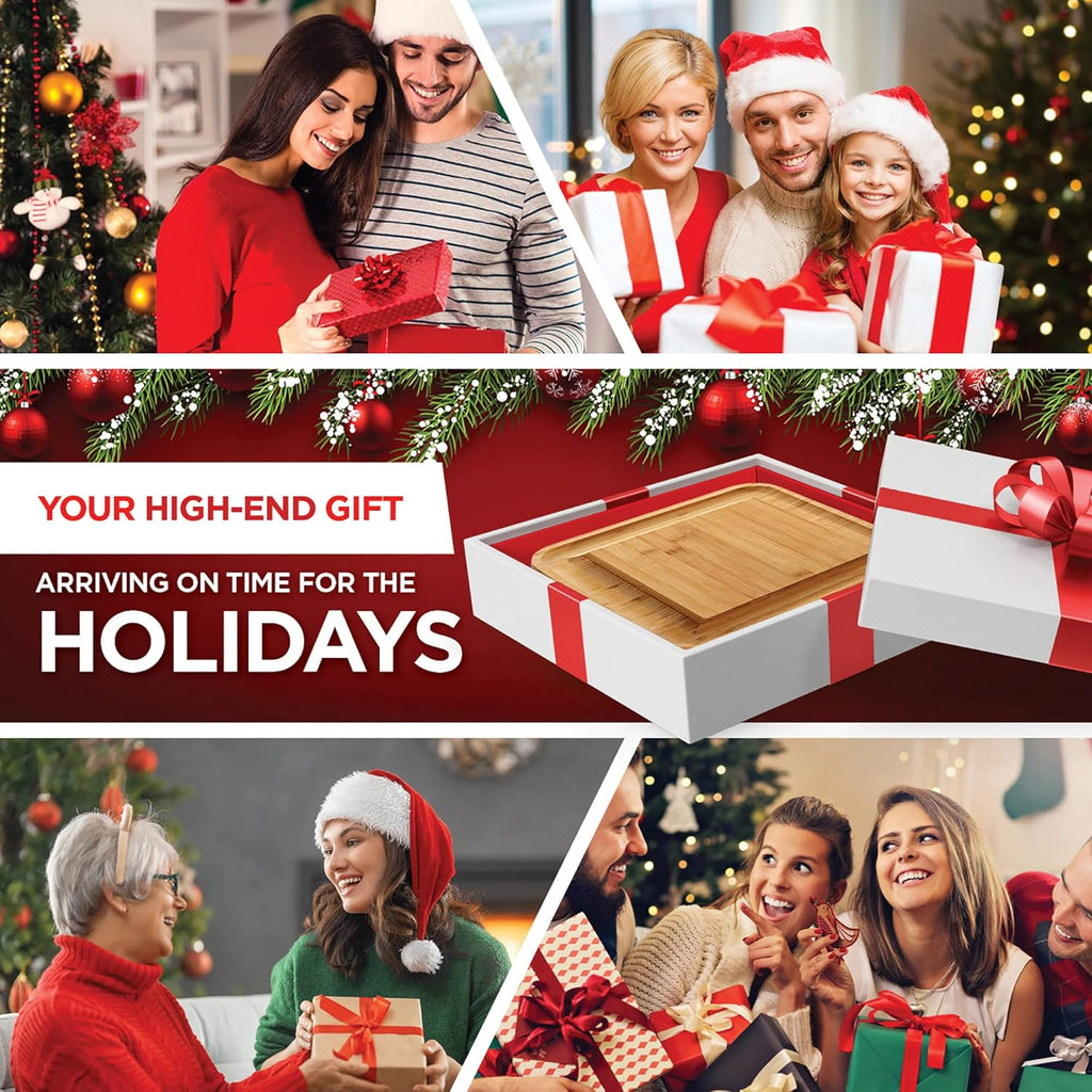 Charcuterie Board - Bamboo Cheese Board and Charcuterie Gift Set - Wedding Gifts for Couples 2024, Housewarming Gifts New Home, Birthday for Women Who Have Everything, Kitchen Gadgets - Grand Goldman