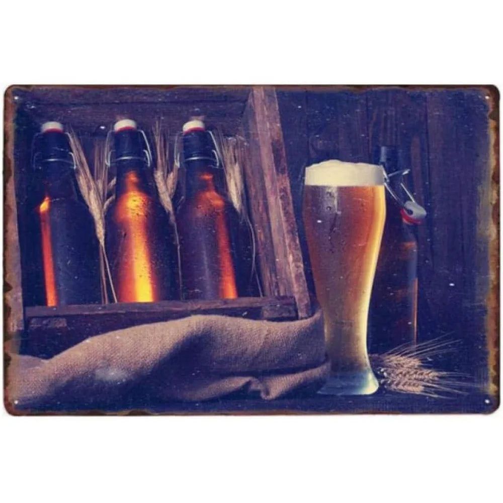Cheers A Beer Free Beer Tomorrow Metal Tin Signs Posters Plate Wall Decor for Man Cave Bars Cafe Clubs Retro Posters Plaque - Grand Goldman