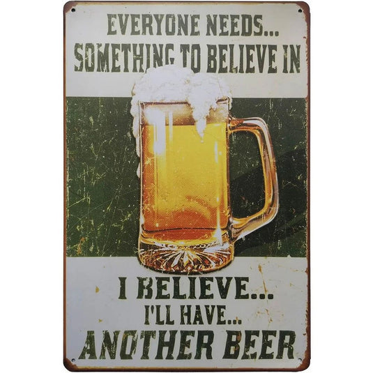 Cheers A Beer Free Beer Tomorrow Metal Tin Signs Posters Plate Wall Decor for Man Cave Bars Cafe Clubs Retro Posters Plaque - Grand Goldman
