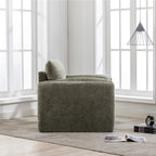 Chenille Oversized Armchair - Modern Accent Chair & Single Sofa Lounge, 34'' Wide, Comfortable Seating for Living Room & Bedroom, Green - Grand Goldman