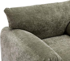 Chenille Oversized Armchair - Modern Accent Chair & Single Sofa Lounge, 34'' Wide, Comfortable Seating for Living Room & Bedroom, Green - Grand Goldman
