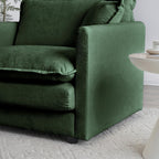 Chenille Oversized Chair with Ottoman - 41.4”W Comfy Accent Chair and Ottoman Set, Single Sofa Chair, Deep Seat Lounge Chair, Armchair for Living Room Bedroom Apartment, Emerald Green - Grand Goldman