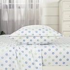 Chezmoi Collection 4-Piece Kids/Teens Sports Sheet Set - Soft Microfiber Gray White Baseball, Full Size - Grand Goldman