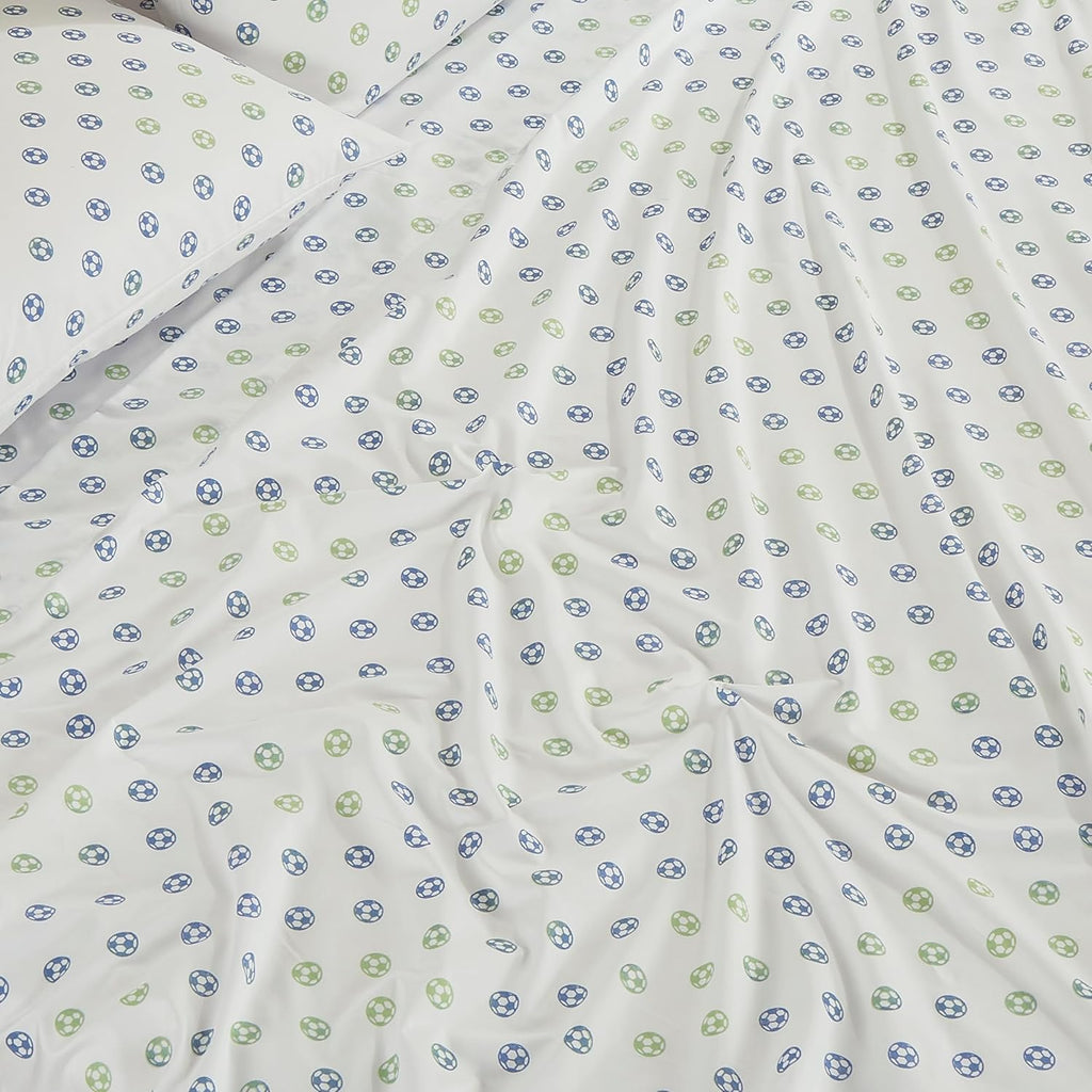 Chezmoi Collection 4-Piece Kids/Teens Sports Sheet Set - Soft Microfiber Gray White Baseball, Full Size - Grand Goldman