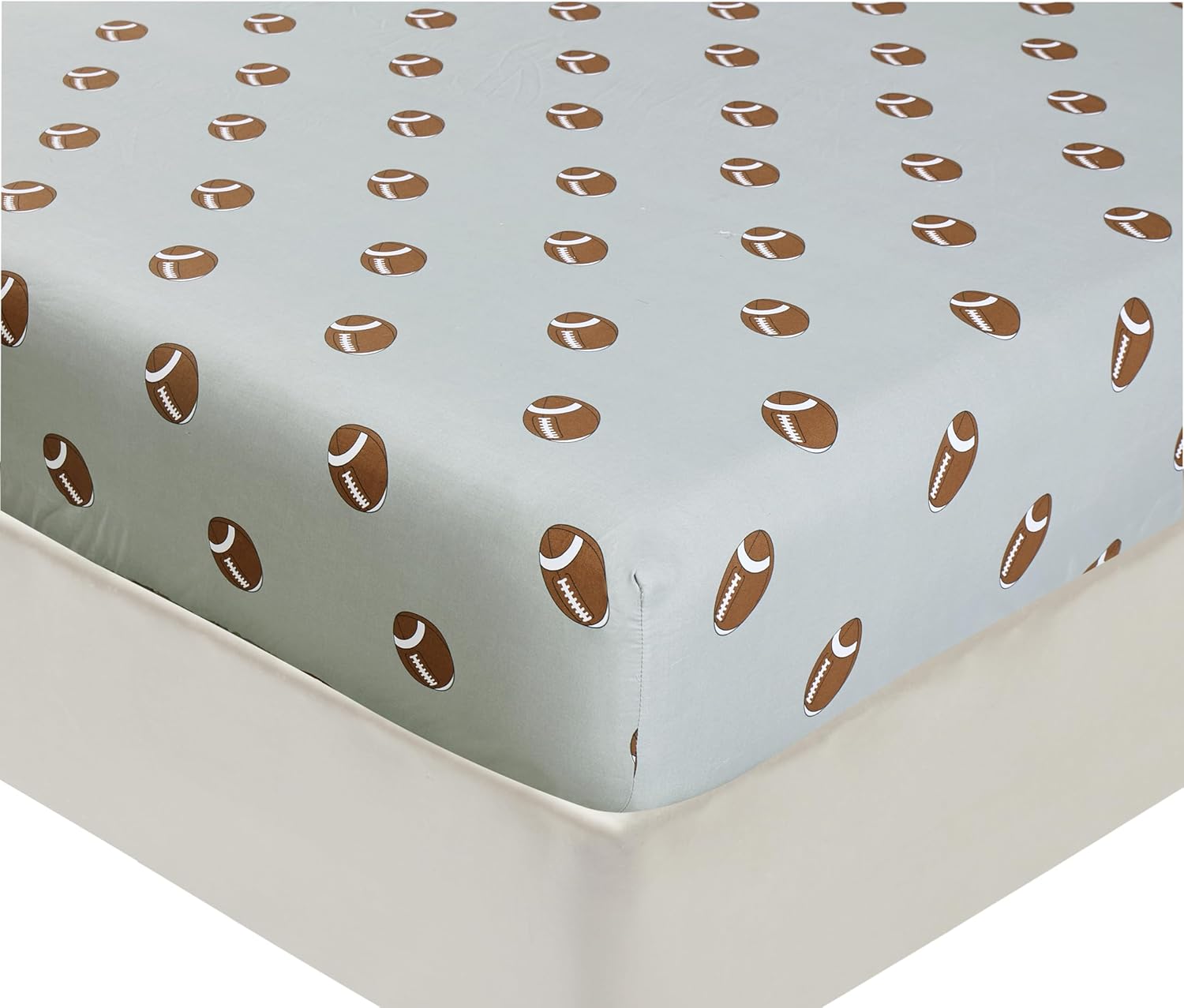 Chezmoi Collection 4-Piece Kids/Teens Sports Sheet Set - Soft Microfiber Gray White Baseball, Full Size - Grand Goldman