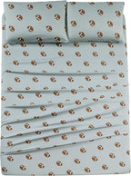 Chezmoi Collection 4-Piece Kids/Teens Sports Sheet Set - Soft Microfiber Gray White Baseball, Full Size - Grand Goldman