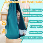 Chihee Sensory Swing Therapy Swing Hammock Indoor Outdoor for Kids, Hardware Included, Soft Breathable Nylon Cuddle Swing Joy Hammock for Child Adult with Autism, ADHD, Aspergers, Sensory Integration - Grand Goldman
