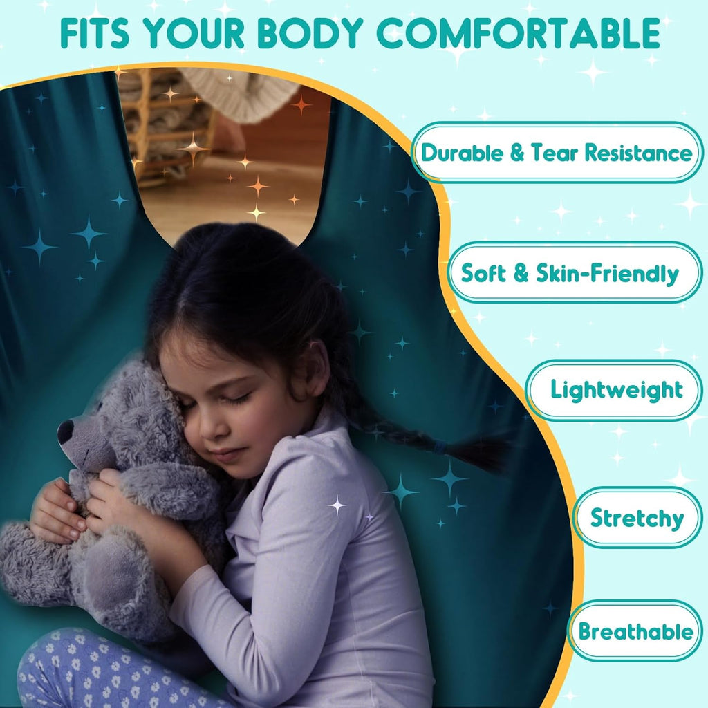 Chihee Sensory Swing Therapy Swing Hammock Indoor Outdoor for Kids, Hardware Included, Soft Breathable Nylon Cuddle Swing Joy Hammock for Child Adult with Autism, ADHD, Aspergers, Sensory Integration - Grand Goldman