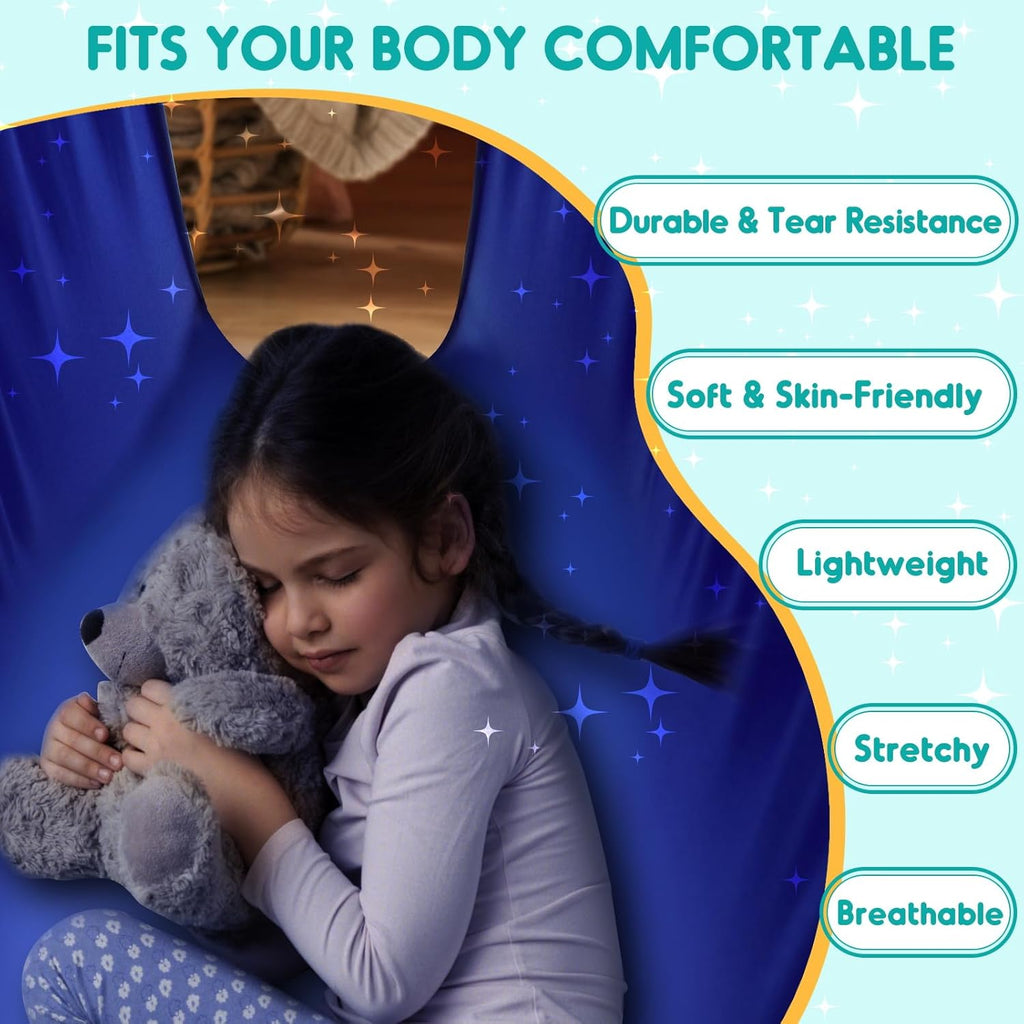 Chihee Sensory Swing Therapy Swing Hammock Indoor Outdoor for Kids, Hardware Included, Soft Breathable Nylon Cuddle Swing Joy Hammock for Child Adult with Autism, ADHD, Aspergers, Sensory Integration - Grand Goldman