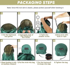 Chihee Ultra-Light Travel Camping Hammock Pop-up Net Hammock 660lbs Load Capacity,Breathable,Quick-Drying Parachute Nylon 2 Premium Carabiners,2 Tree Slings Included for Outdoor Backpacking Hiking - Grand Goldman