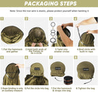 Chihee Ultra-Light Travel Camping Hammock Pop-up Net Hammock 660lbs Load Capacity,Breathable,Quick-Drying Parachute Nylon 2 Premium Carabiners,2 Tree Slings Included for Outdoor Backpacking Hiking - Grand Goldman