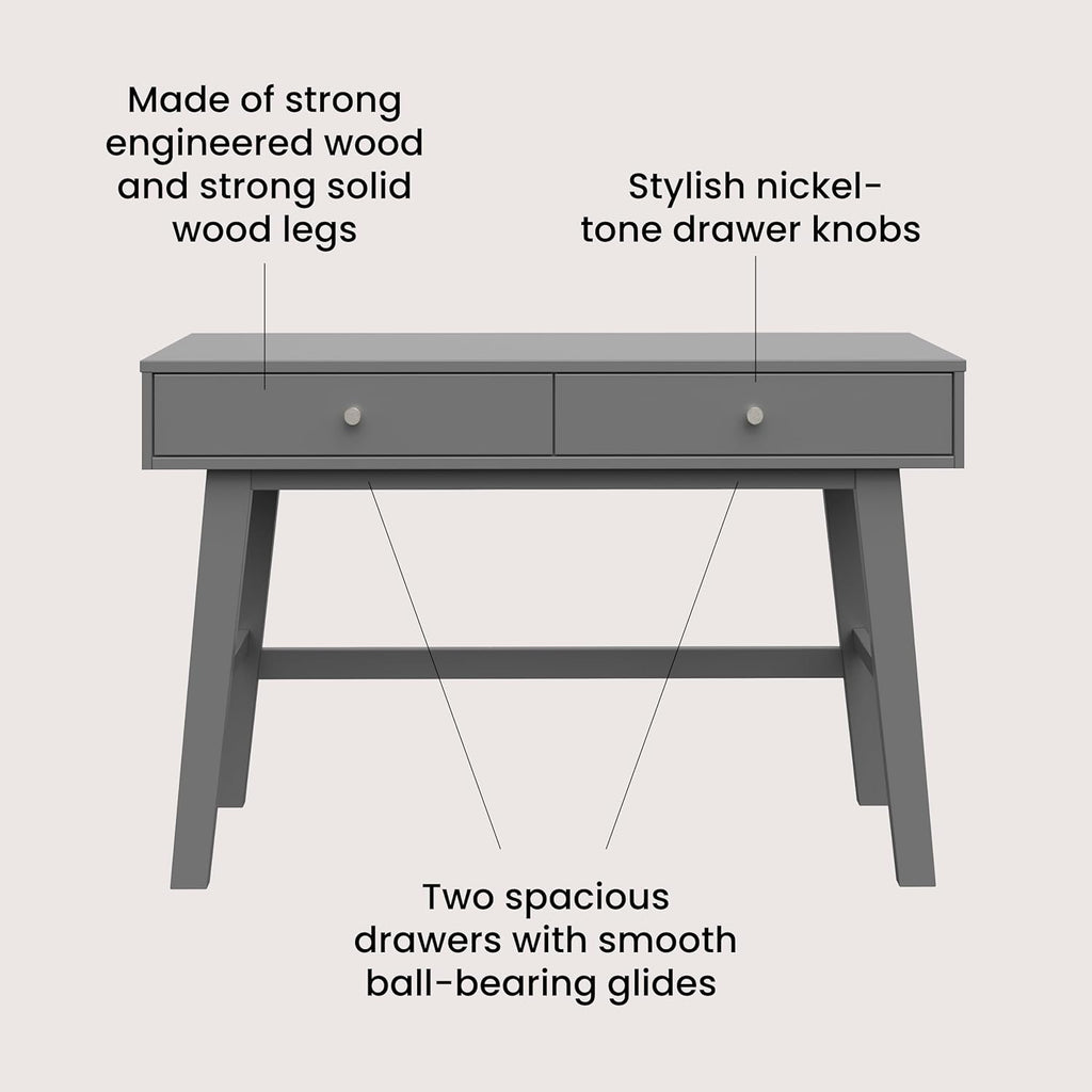 Child Craft Rockport Kid’s Writing Desk, Includes 2 Drawers and 1 Storage Cabinet, Plenty of Storage, Durable Construction, Non-Toxic, Baby Safe Finish (Sandstone) - Grand Goldman