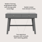 Child Craft Rockport Kid’s Writing Desk, Includes 2 Drawers and 1 Storage Cabinet, Plenty of Storage, Durable Construction, Non-Toxic, Baby Safe Finish (Sandstone) - Grand Goldman