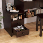 Childrens Computer Desk with 4 Drawers, White Kids Desk and Chair Set for 5-12 Year Old,Kids Study Table with Storage Shelf-JR40 - Grand Goldman