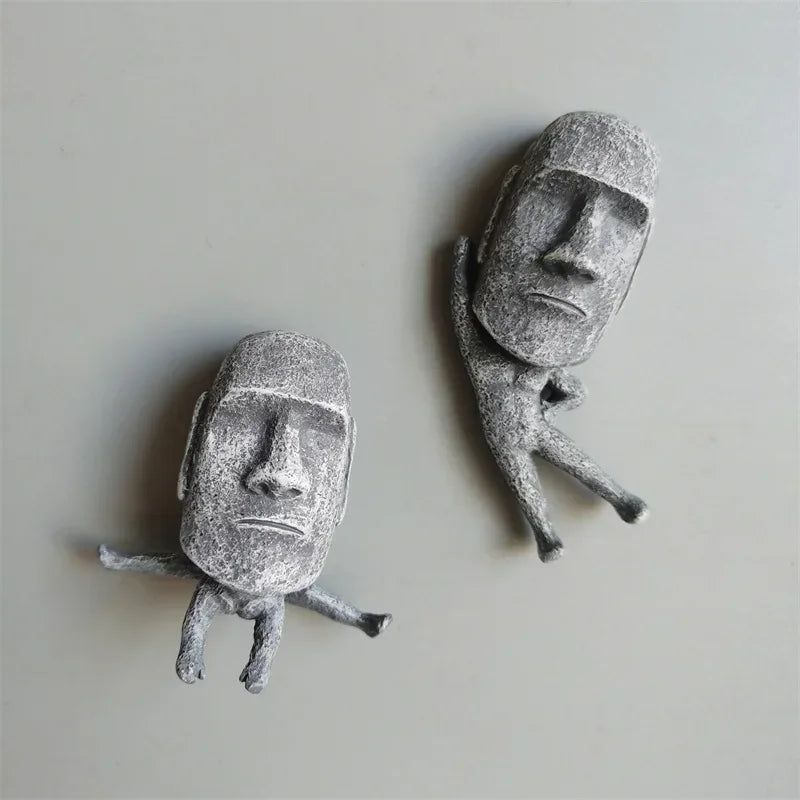 Chile Fridge Magnet tourist souvenir Easter Island Mysterious Figure Resin Boutique Refrigerator Magnets Collection - Grand Goldman